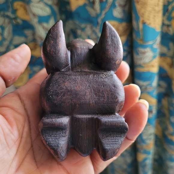 Vintage wood desk accessory frog pen and paper holder - Picture 9 of 10